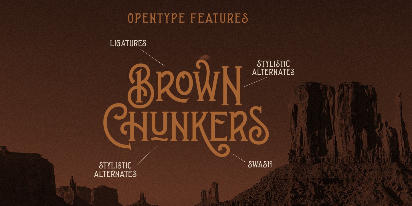 Brown Chunkers Regular Font preview